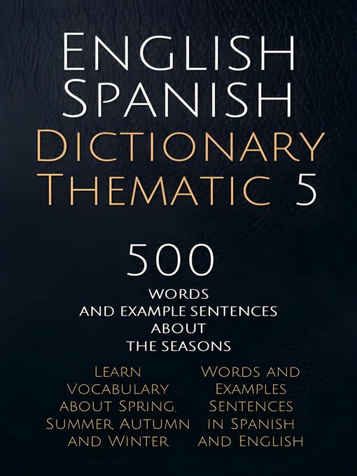 Title details for English Spanish Dictionary Thematic 5 by YORK Language Books - Available